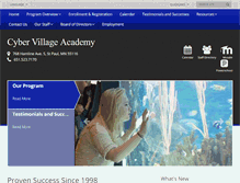 Tablet Screenshot of cybervillageacademy.org